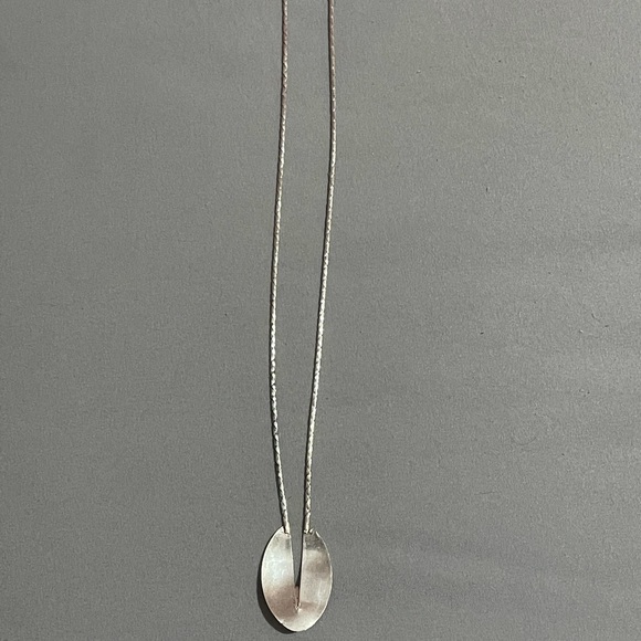 Vintage sterling silver green malachite necklace - Picture 4 of 4